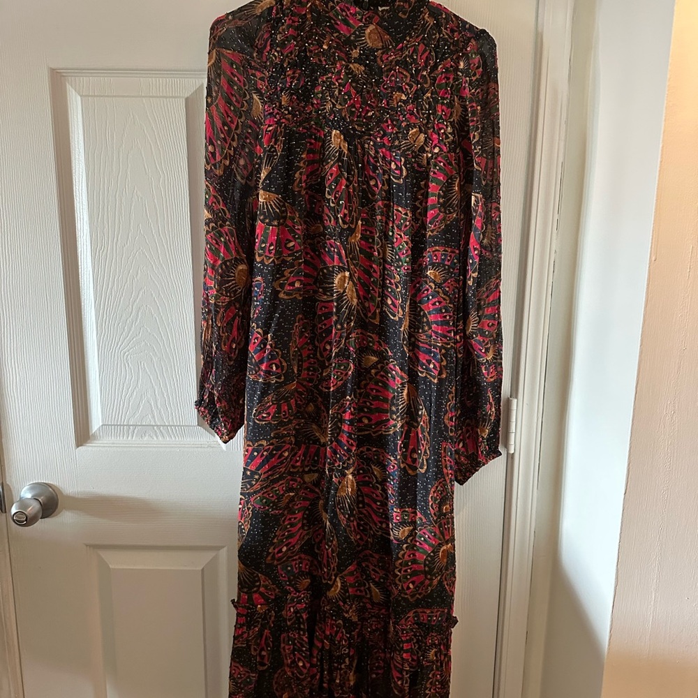 Farm Rio Midi Ruffle Dress XS - Picture 6 of 7